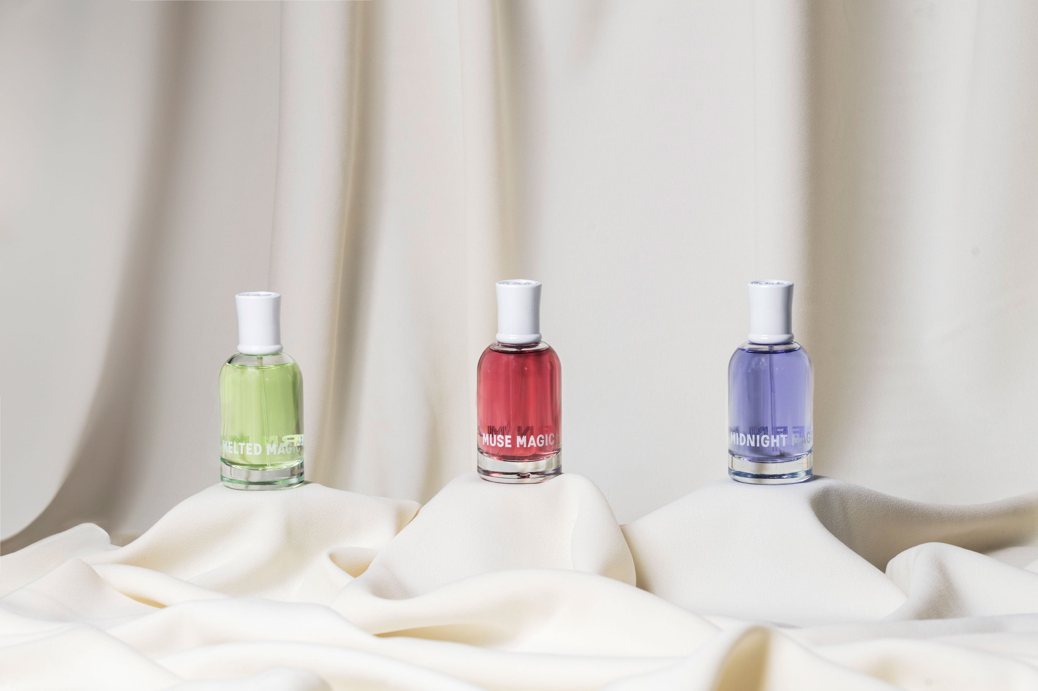 Modern Magic Melted Magic Eau de Parfum, Muse Magic Eau de Parfum, and Midnight Magic Eau de Parfum